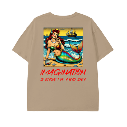 Pop Art Mermaid T-Shirt – “Imagination Is Stage 1 of a Bad Idea”