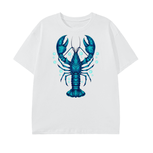 Blue Lobster T-Shirt – Ocean Life Tee, Marine Art Coastal Design