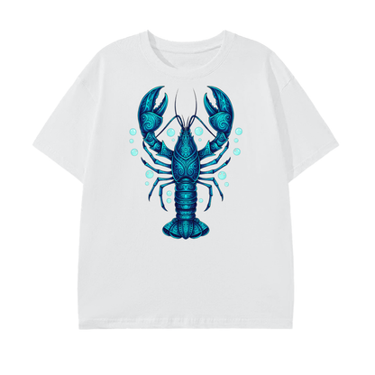 Blue Lobster T-Shirt – Ocean Life Tee, Marine Art Coastal Design