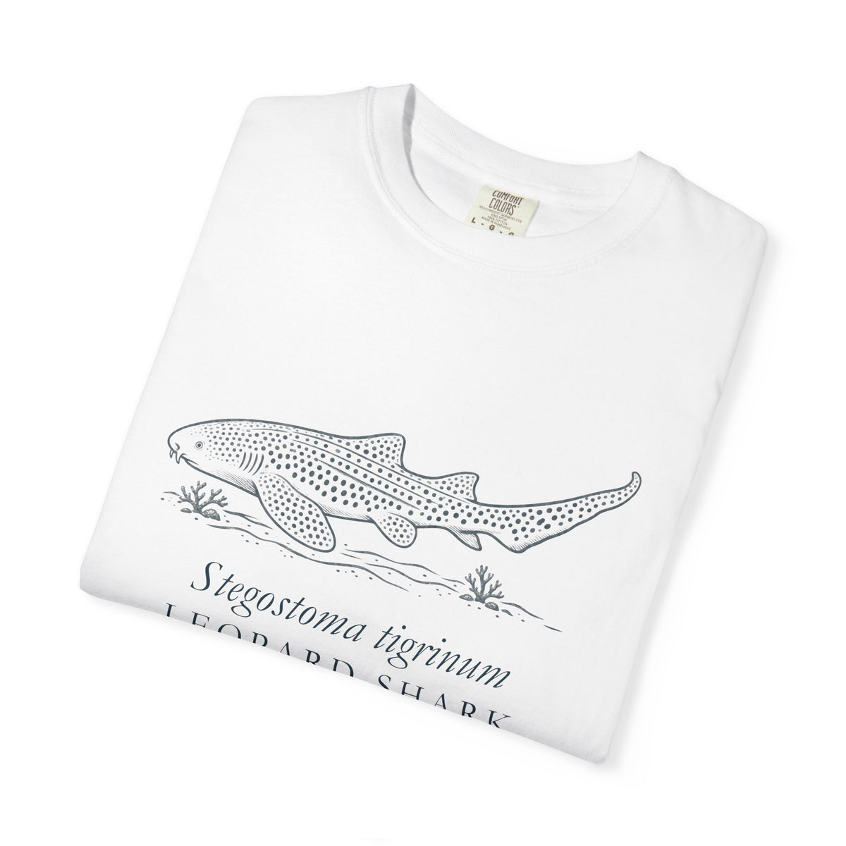 Zebra Shark (Leopard Shark) Linocut T-Shirt