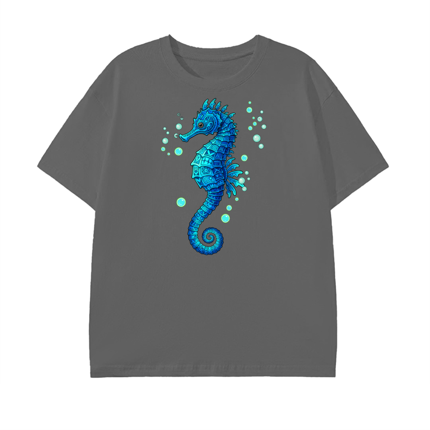 Seahorse T-Shirt – Ocean Life Graphic Tee, Reef-Inspired