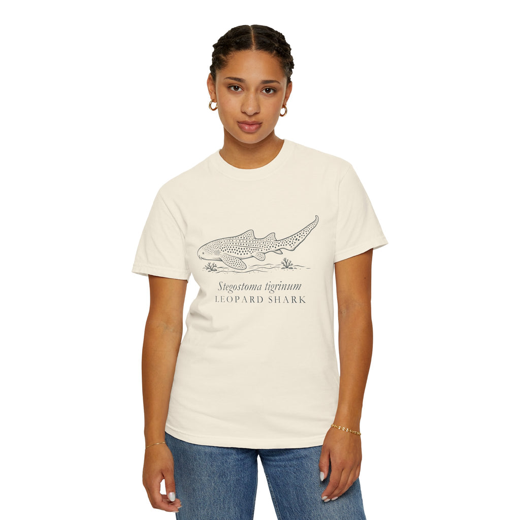 Zebra Shark (Leopard Shark) Linocut T-Shirt