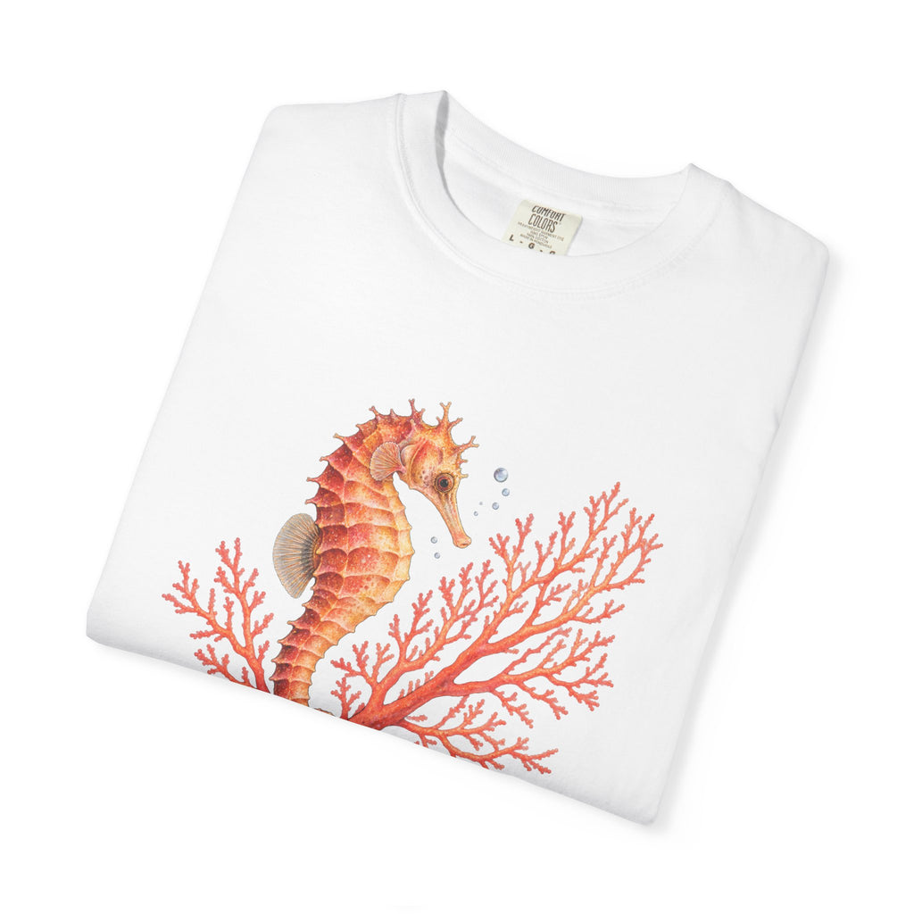 Hold Fast Seahorse T-Shirt, Coral Seahorse Tee