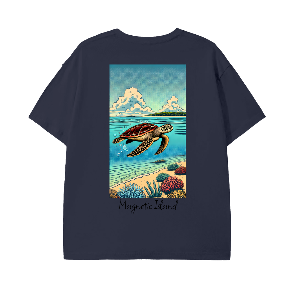DTG - Pop art turtle and island