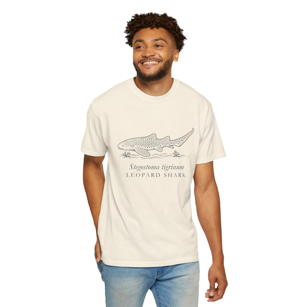 Zebra Shark (Leopard Shark) Linocut T-Shirt
