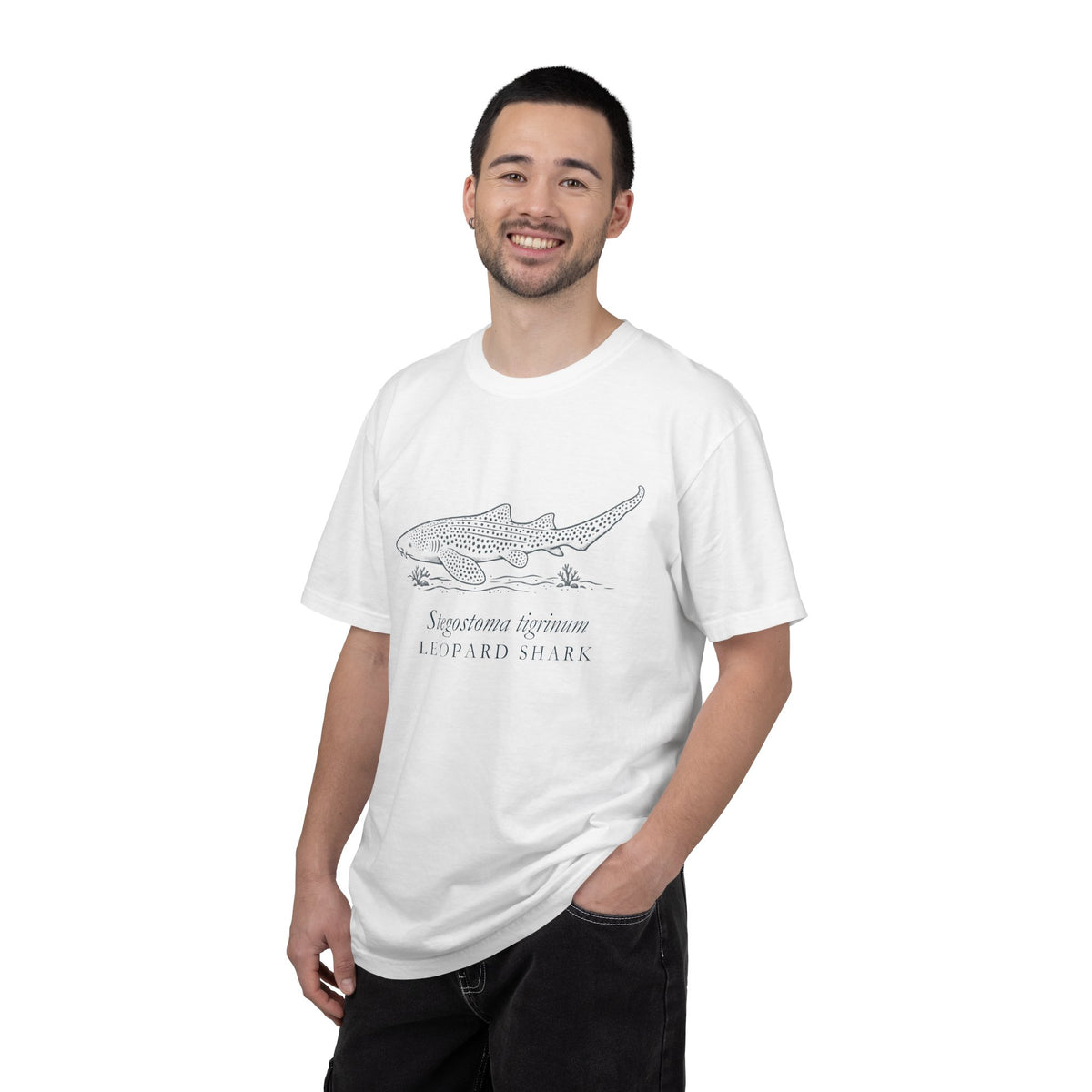 Zebra Shark (Leopard Shark) Linocut T-Shirt