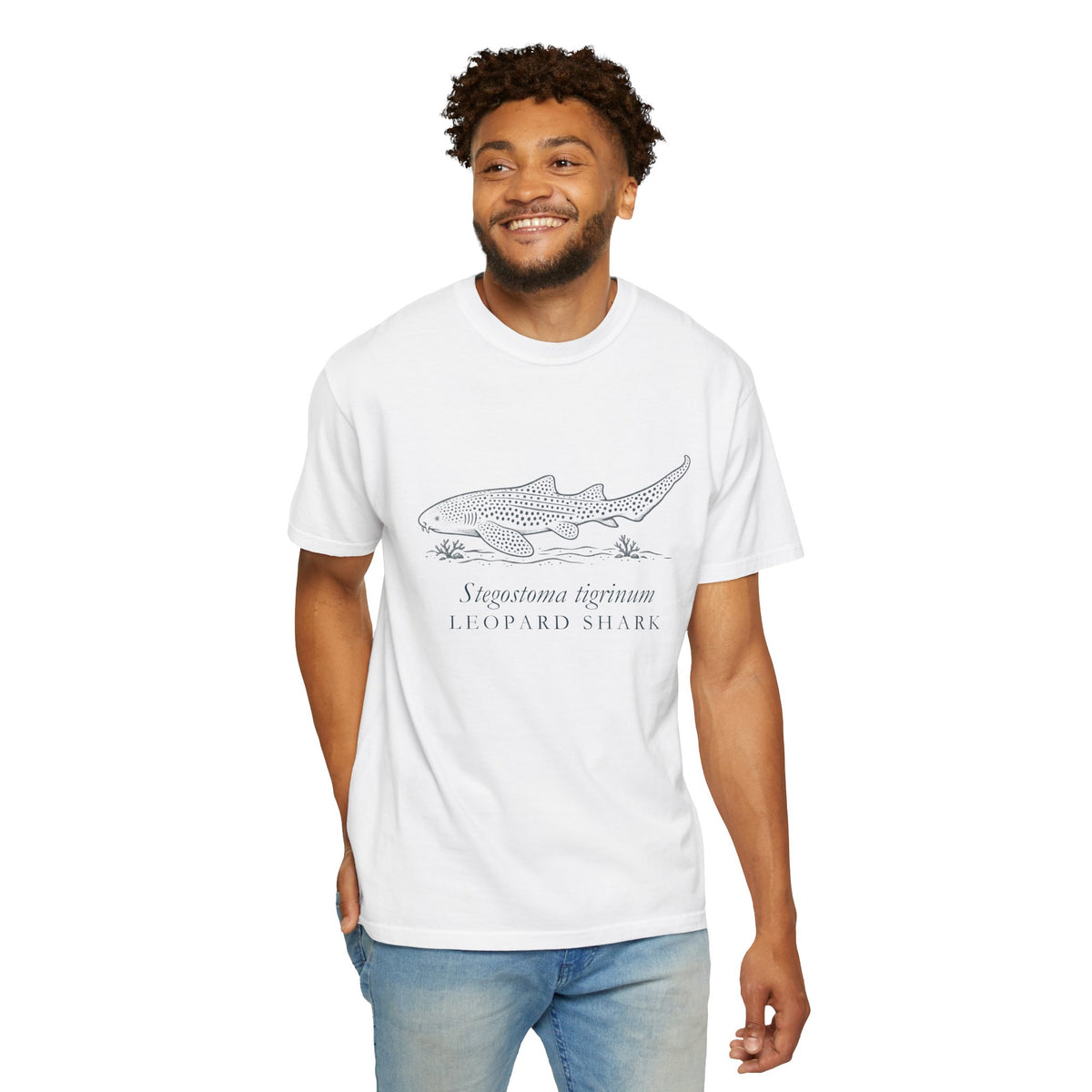 Zebra Shark (Leopard Shark) Linocut T-Shirt