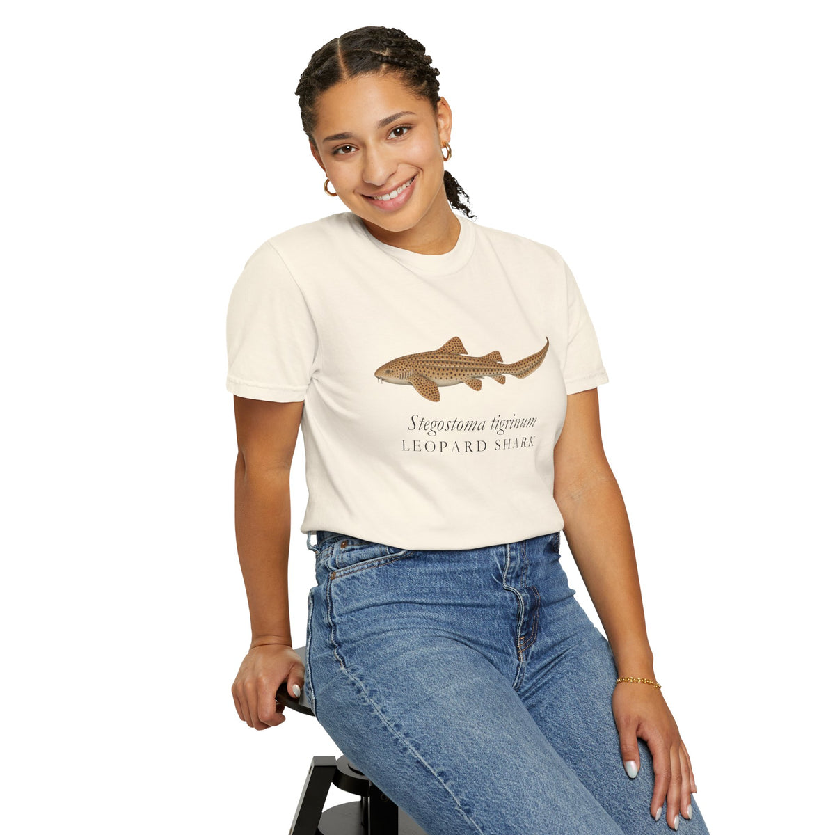 Leopard Shark tee, digital mockup 2