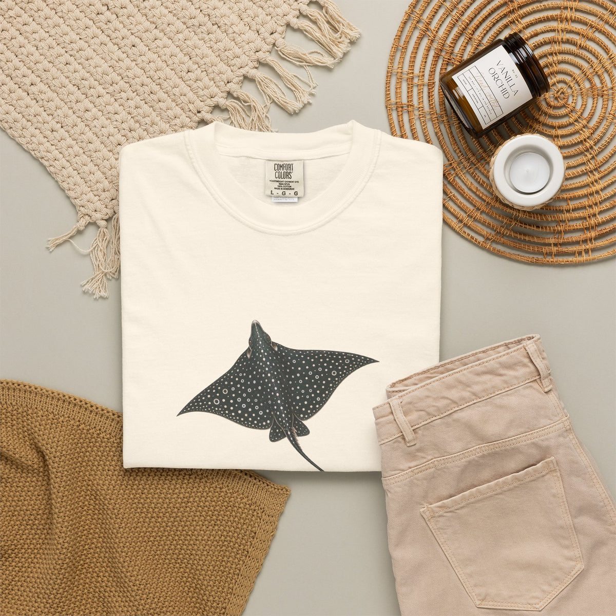 Spotted Eagle Ray Engraving T-Shirt