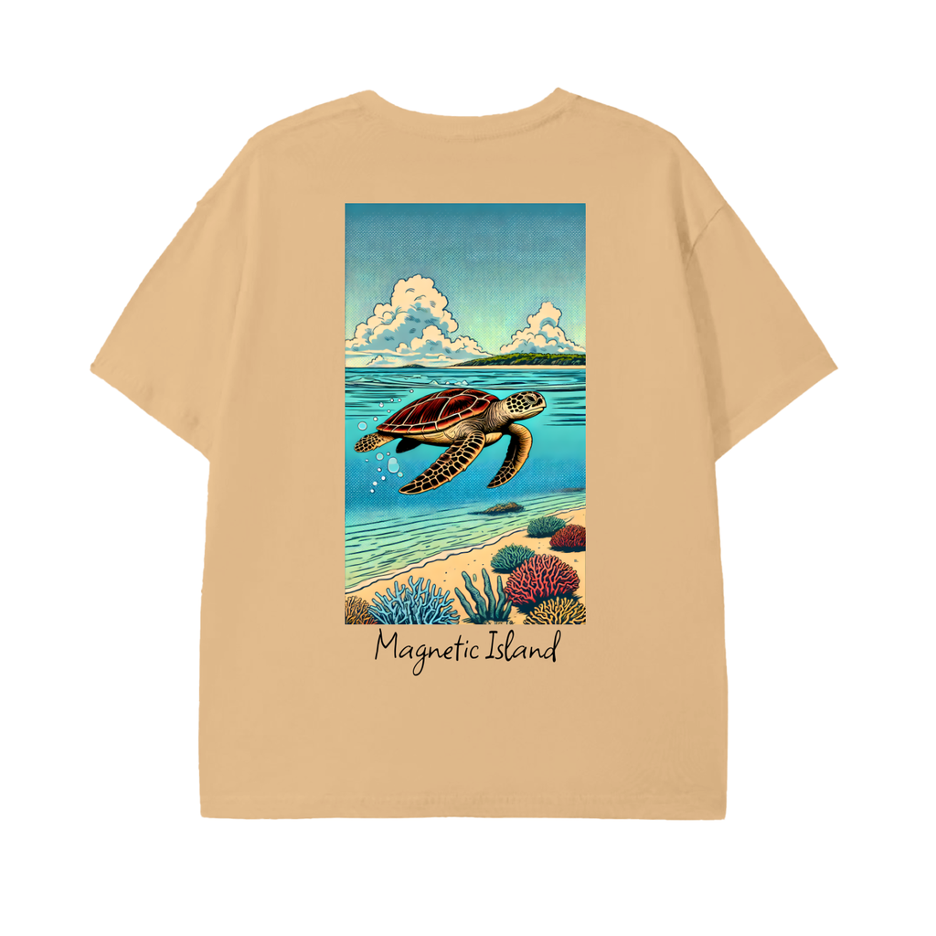 DTG - Pop art turtle and island
