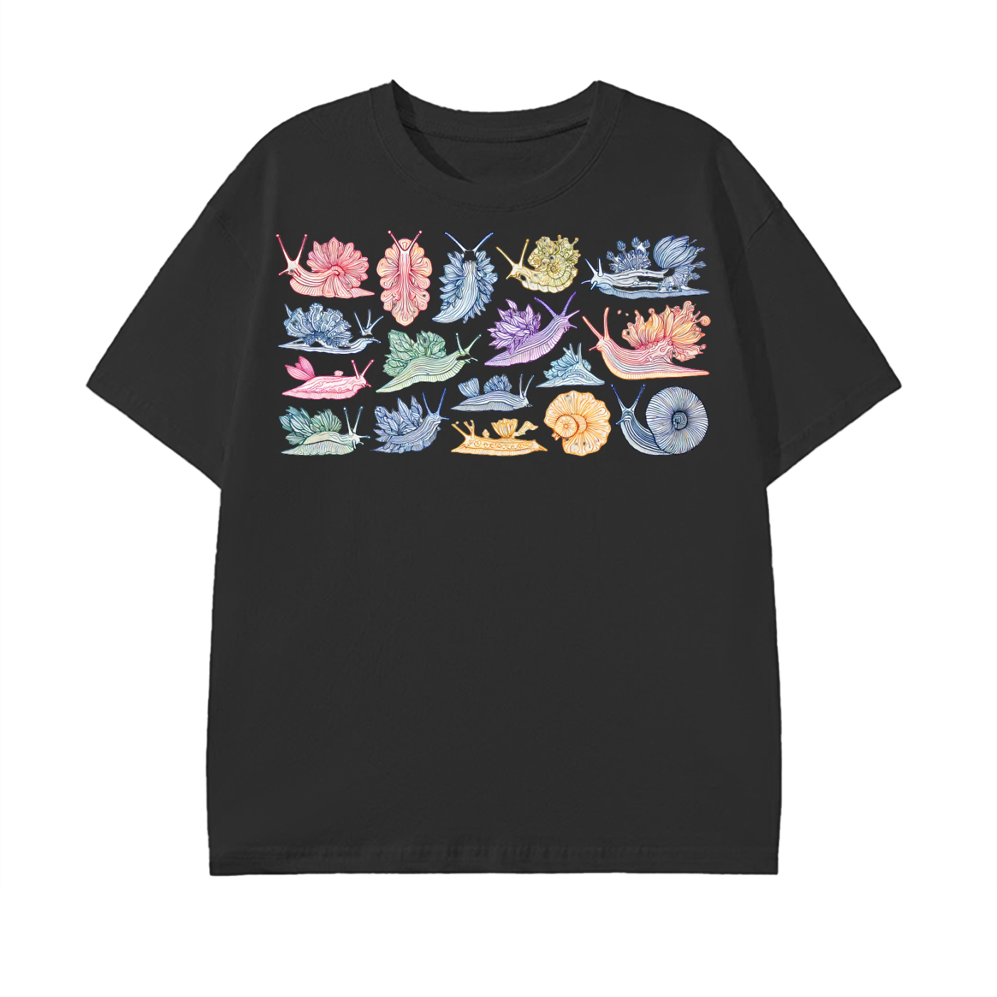 Rainbow Nudibranch Pattern T-Shirt