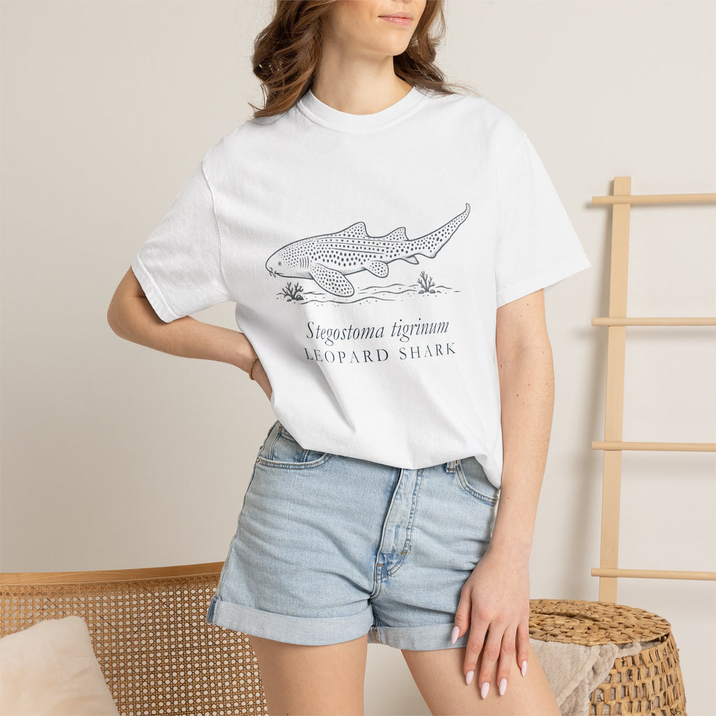Zebra Shark (Leopard Shark) Linocut T-Shirt