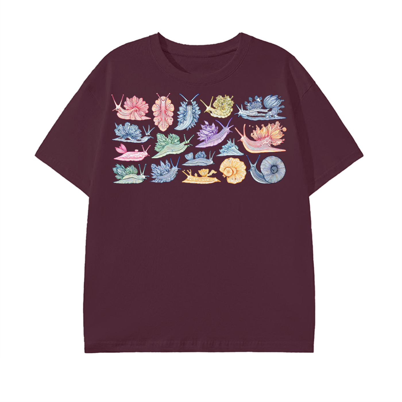 Rainbow Nudibranch Pattern T-Shirt