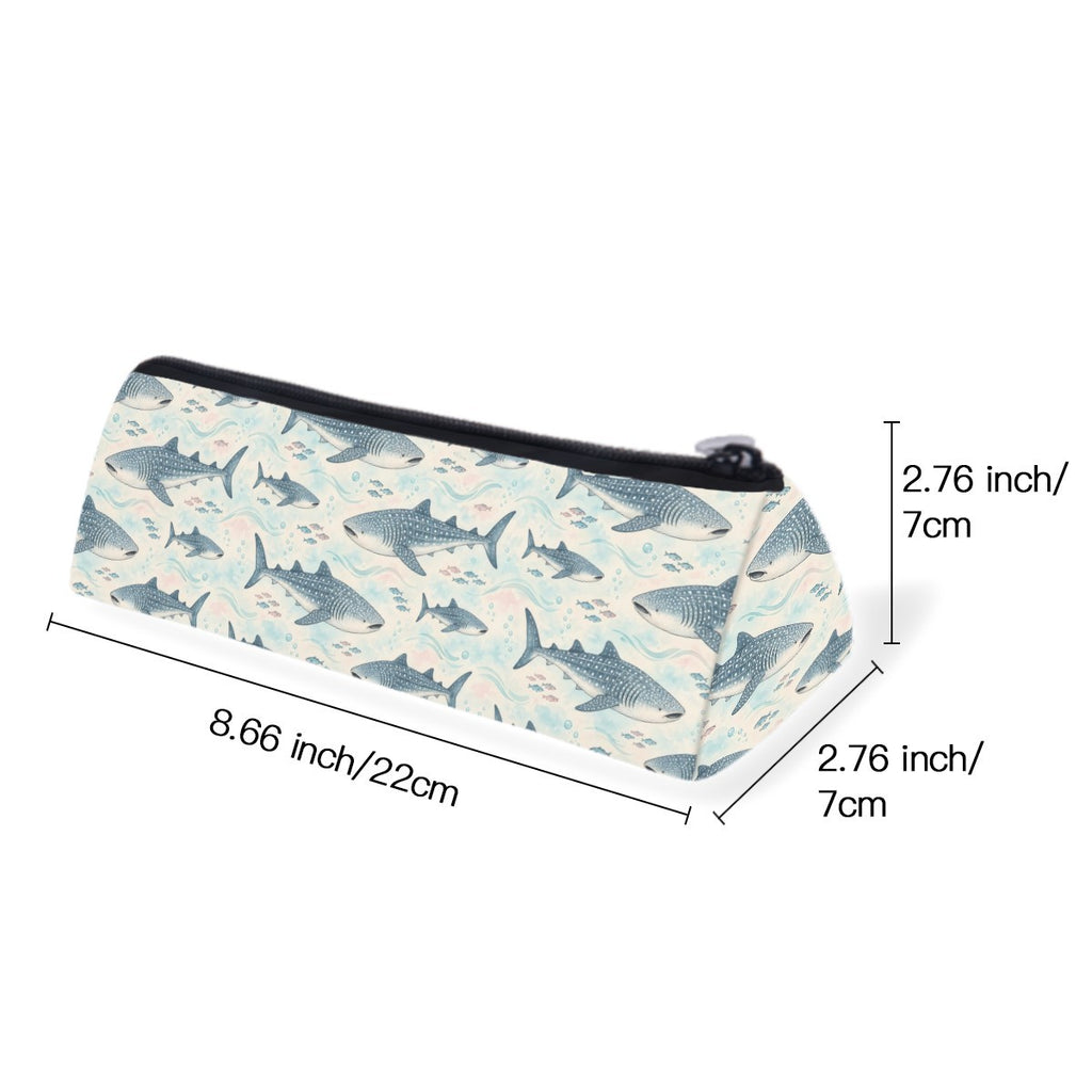 Size diagram of the slim zip pencil case, about 22 cm long and 7 cm wide