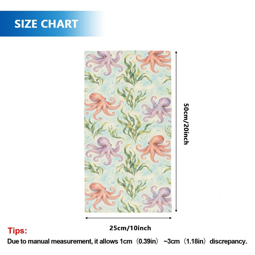 Size chart for the neck gaiter, a tube about 50 cm long and 25 cm wide when flat