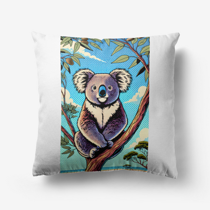 Pop Art Koala Cushion – Colorful Australian Animal Pillow