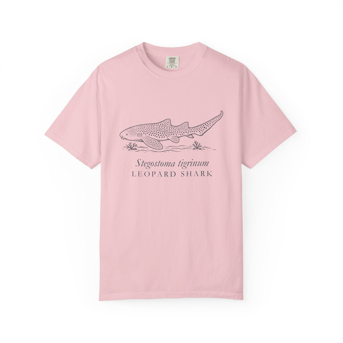 Zebra Shark Linocut tee, digital mockup 3