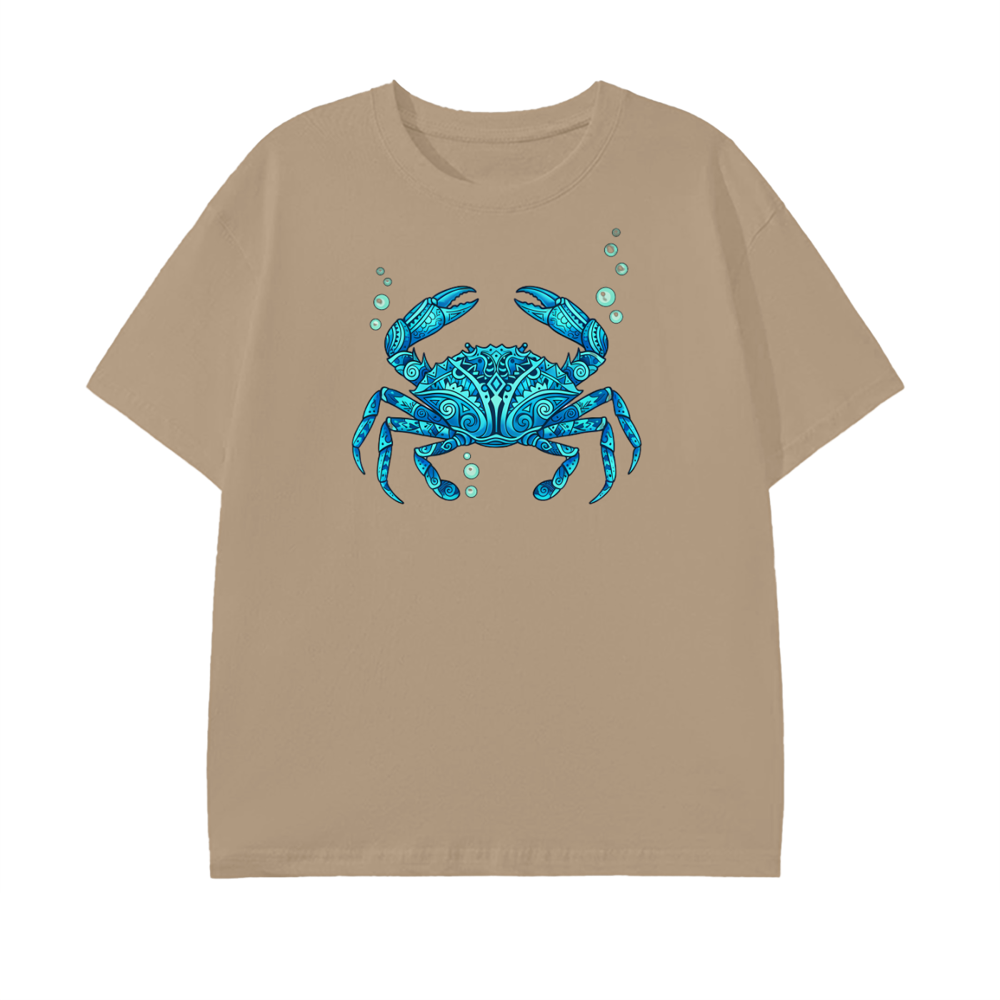 Blue Crab T-Shirt – Ocean Life Art Tee, Coastal Marine Design