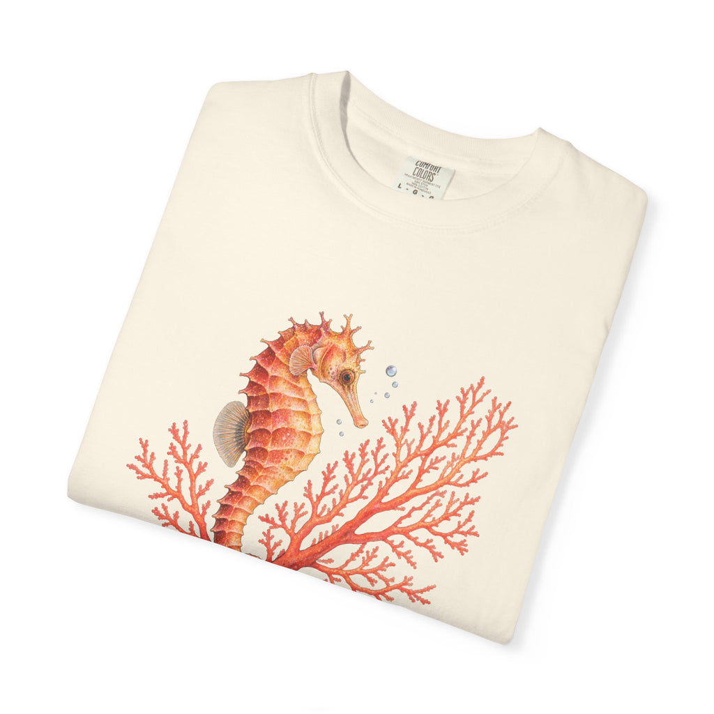 Hold Fast Seahorse T-Shirt, Coral Seahorse Tee