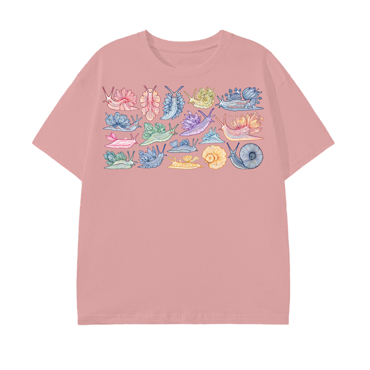 Rainbow Nudibranch Pattern T-Shirt