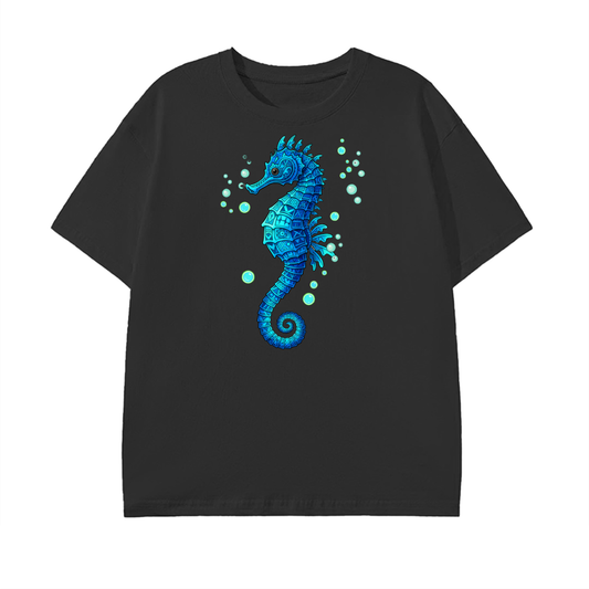 Seahorse T-Shirt – Ocean Life Graphic Tee, Reef-Inspired