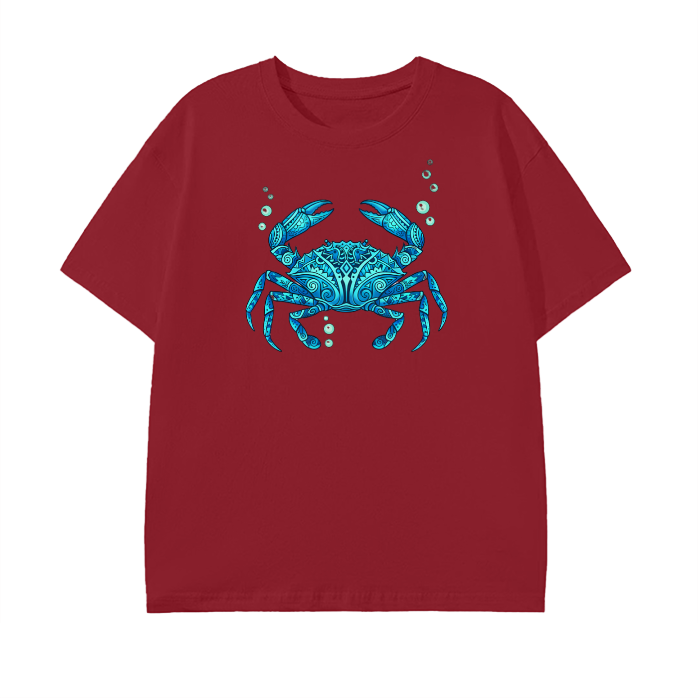 Blue Crab T-Shirt – Ocean Life Art Tee, Coastal Marine Design