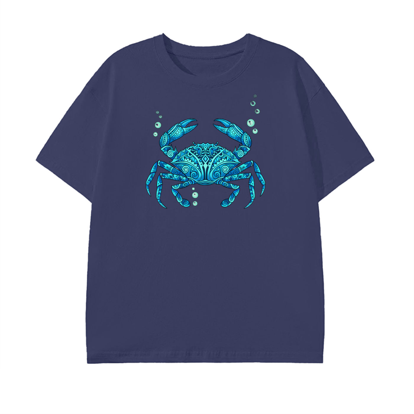 Blue Crab T-Shirt – Ocean Life Art Tee, Coastal Marine Design