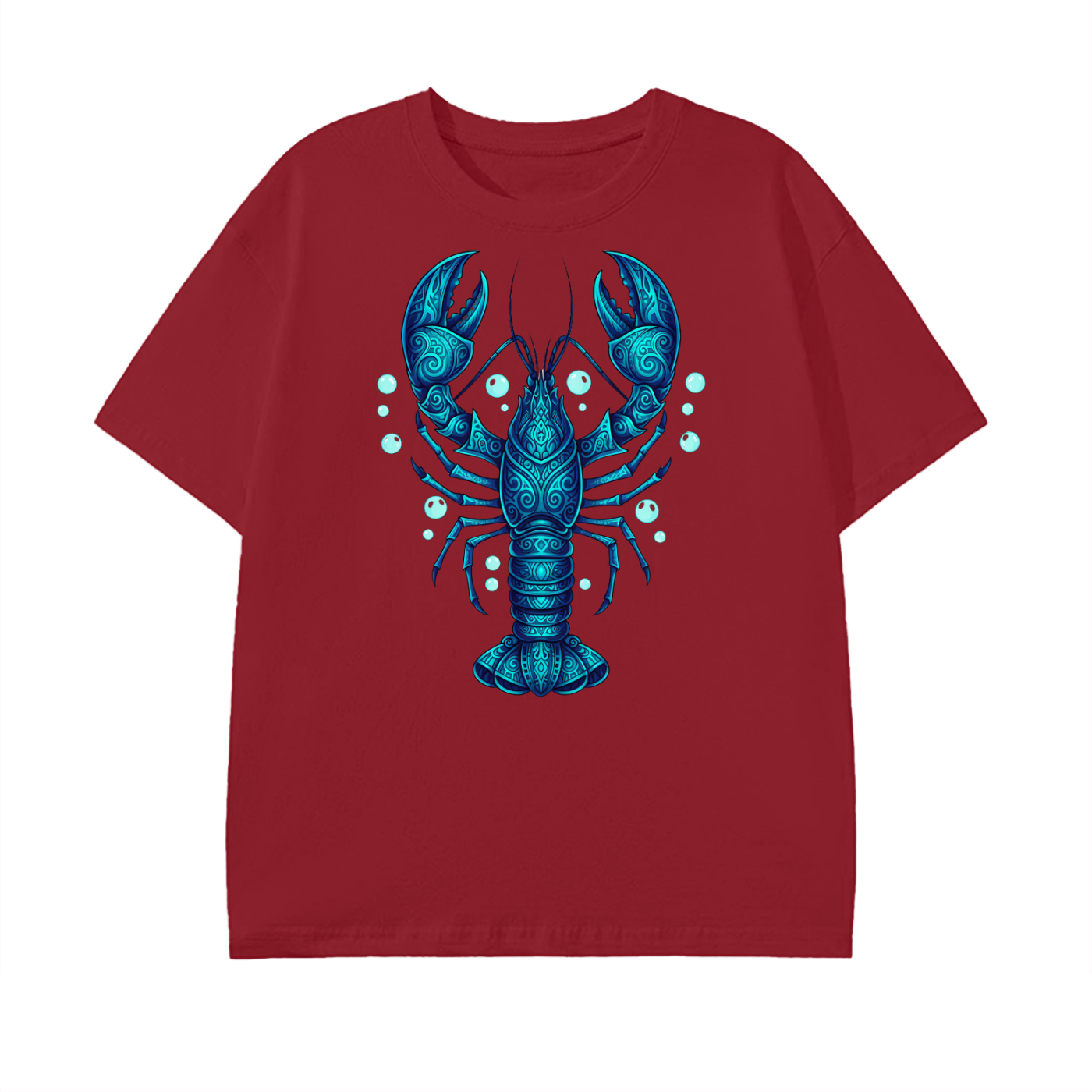 Blue Lobster T-Shirt – Ocean Life Tee, Marine Art Coastal Design