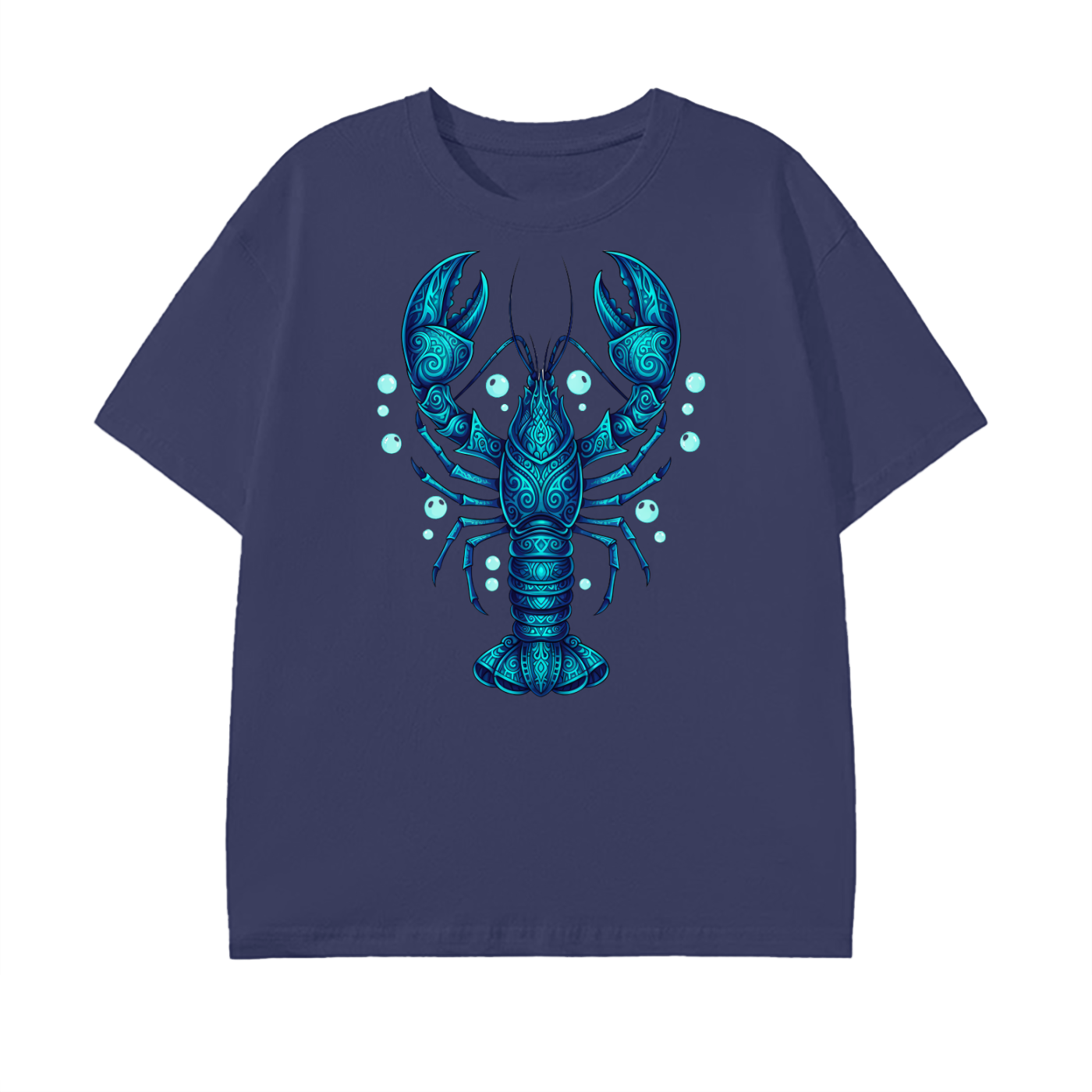 Blue Lobster T-Shirt – Ocean Life Tee, Marine Art Coastal Design