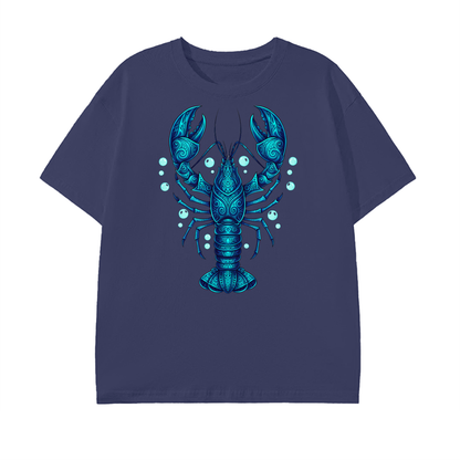 Blue Lobster T-Shirt – Ocean Life Tee, Marine Art Coastal Design