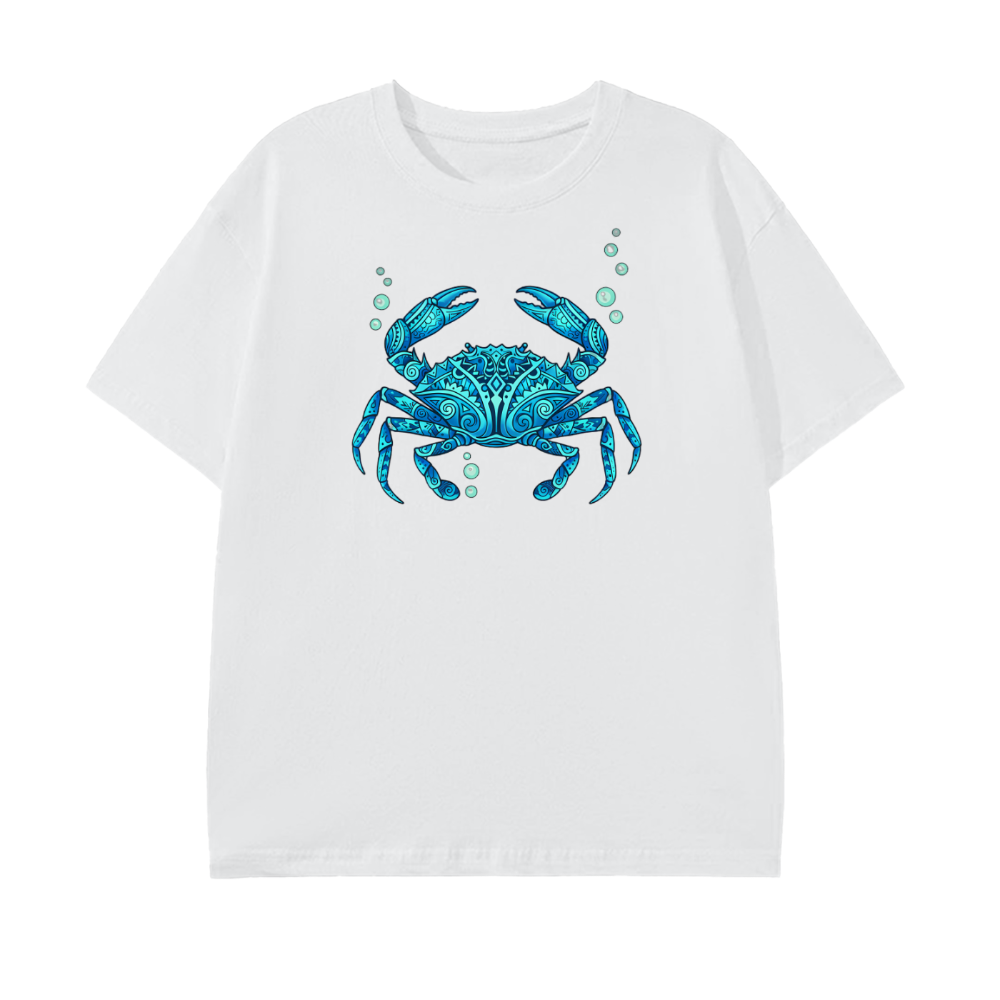 Blue Crab T-Shirt – Ocean Life Art Tee, Coastal Marine Design