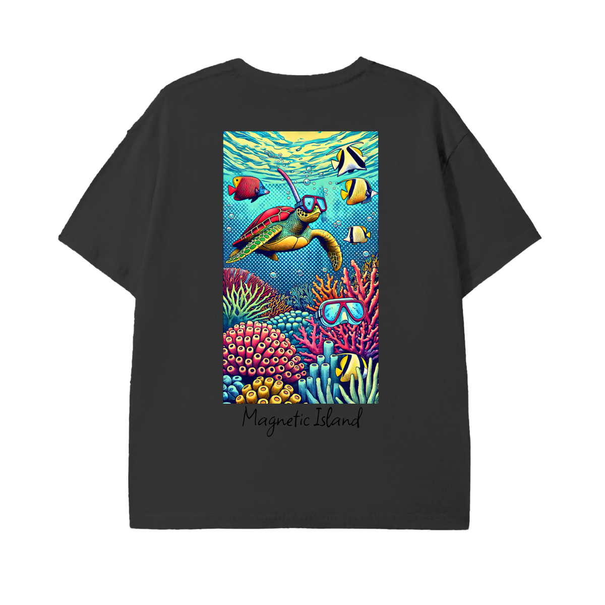 DTG - Pop art snorkel turtle