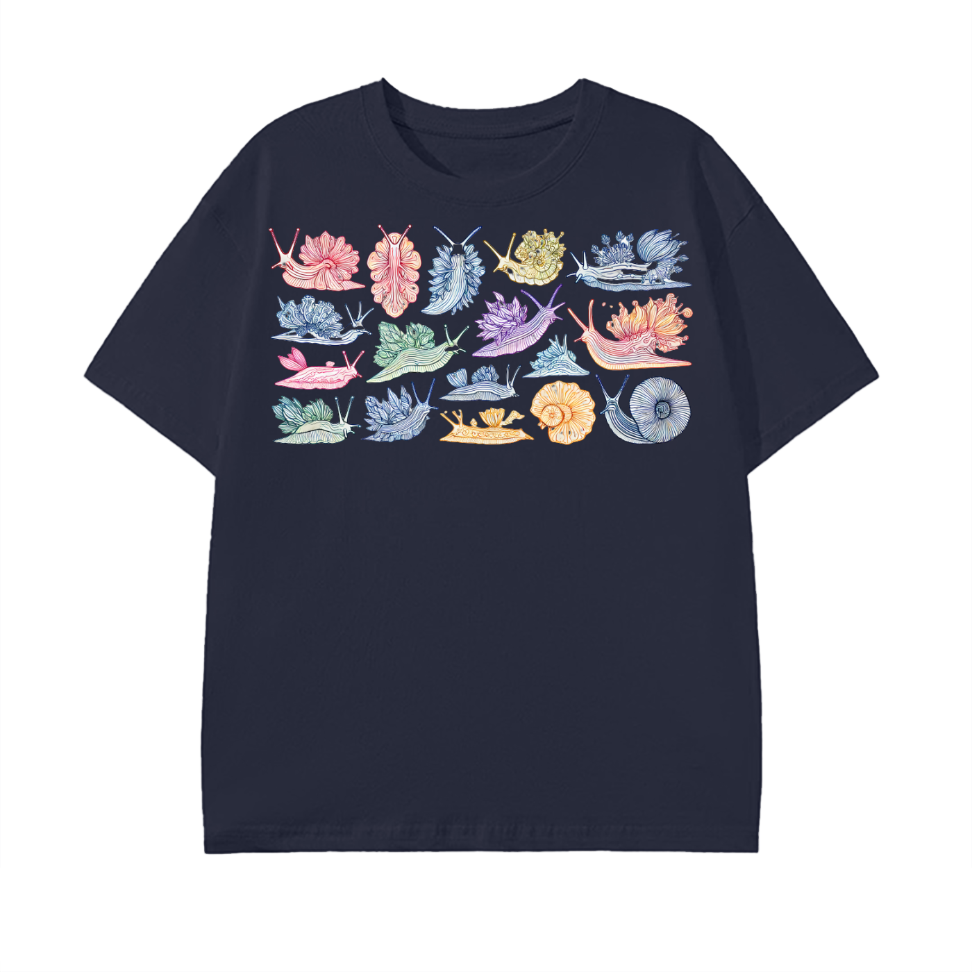 Rainbow Nudibranch Pattern T-Shirt