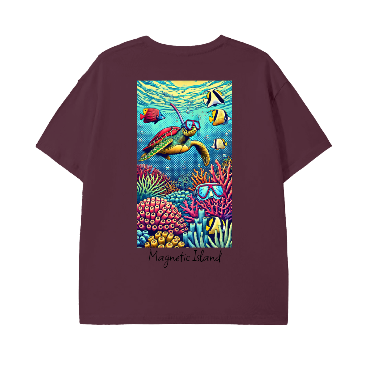 DTG - Pop art snorkel turtle