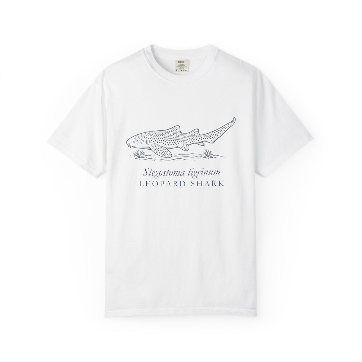 Zebra Shark (Leopard Shark) Linocut T-Shirt
