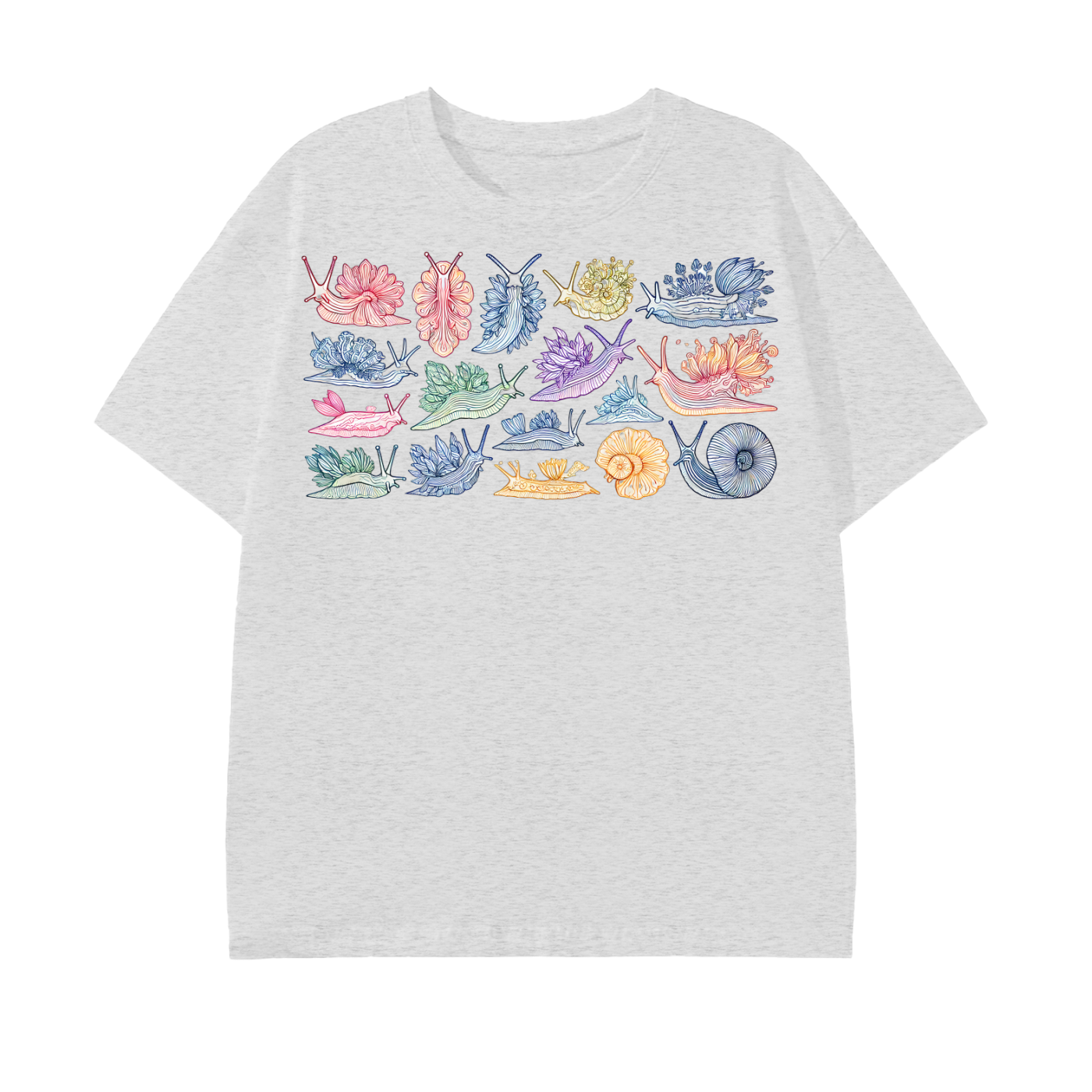 Rainbow Nudibranch Pattern T-Shirt
