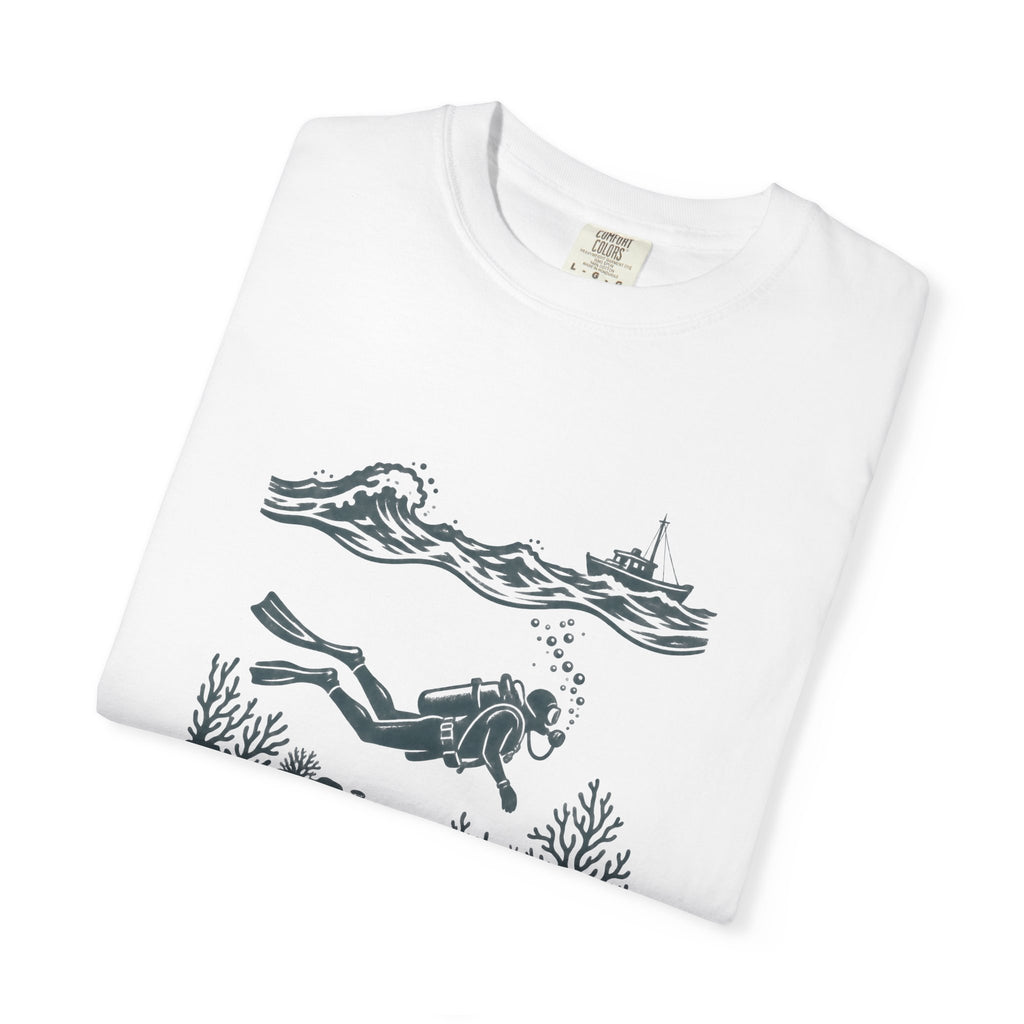 Diver Linocut T-Shirt, Scuba Diver Tee