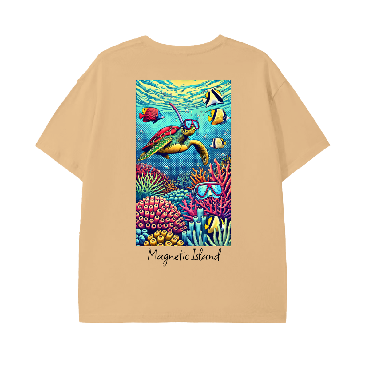 DTG - Pop art snorkel turtle