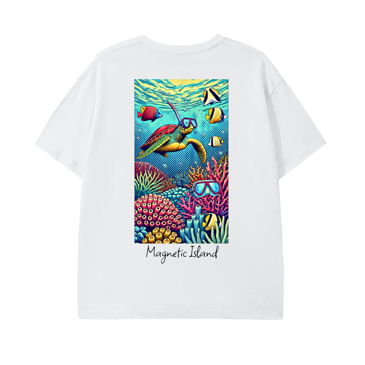DTG - Pop art snorkel turtle
