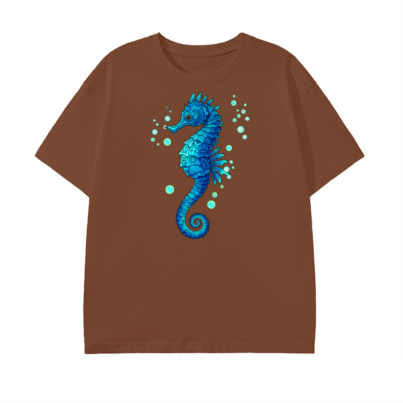 Seahorse T-Shirt – Ocean Life Graphic Tee, Reef-Inspired