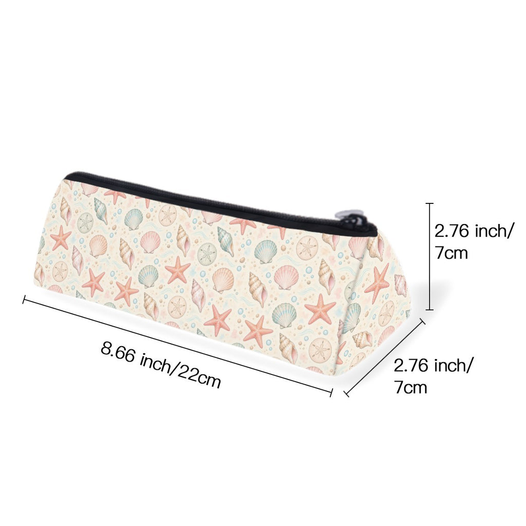 Size diagram of the slim zip pencil case, about 22 cm long and 7 cm wide