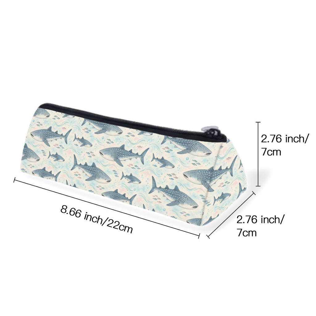 Size diagram of the slim zip pencil case, about 22 cm long and 7 cm wide