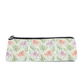 Slim zip pencil case printed with coral and lilac octopuses and kelp on pale mint green