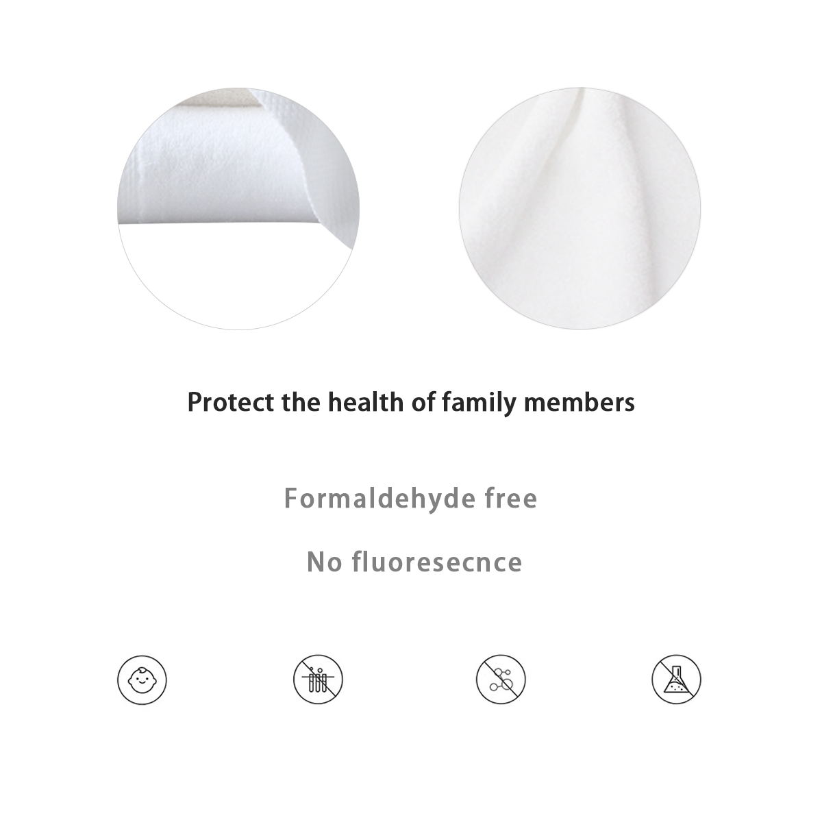 Fabric close-up, formaldehyde-free and chemical-free finish