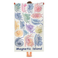 Nudibranch beach towel held up, full print shown