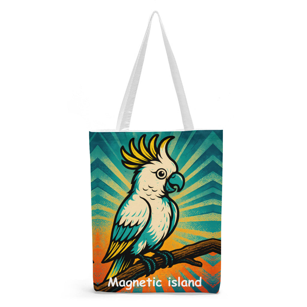 Cockatoo print tote bag