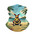 Wallaby on the beach print neck gaiter