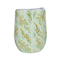 White stemless wine tumbler printed with a repeating pattern of leafy sea dragons