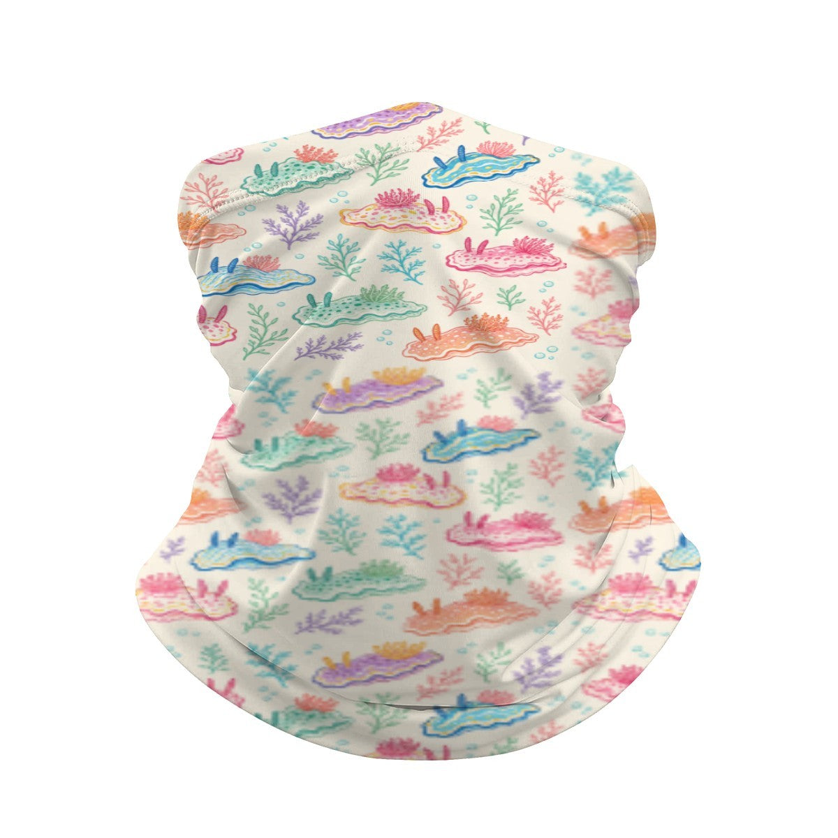 Full-colour nudibranch pattern neck gaiter