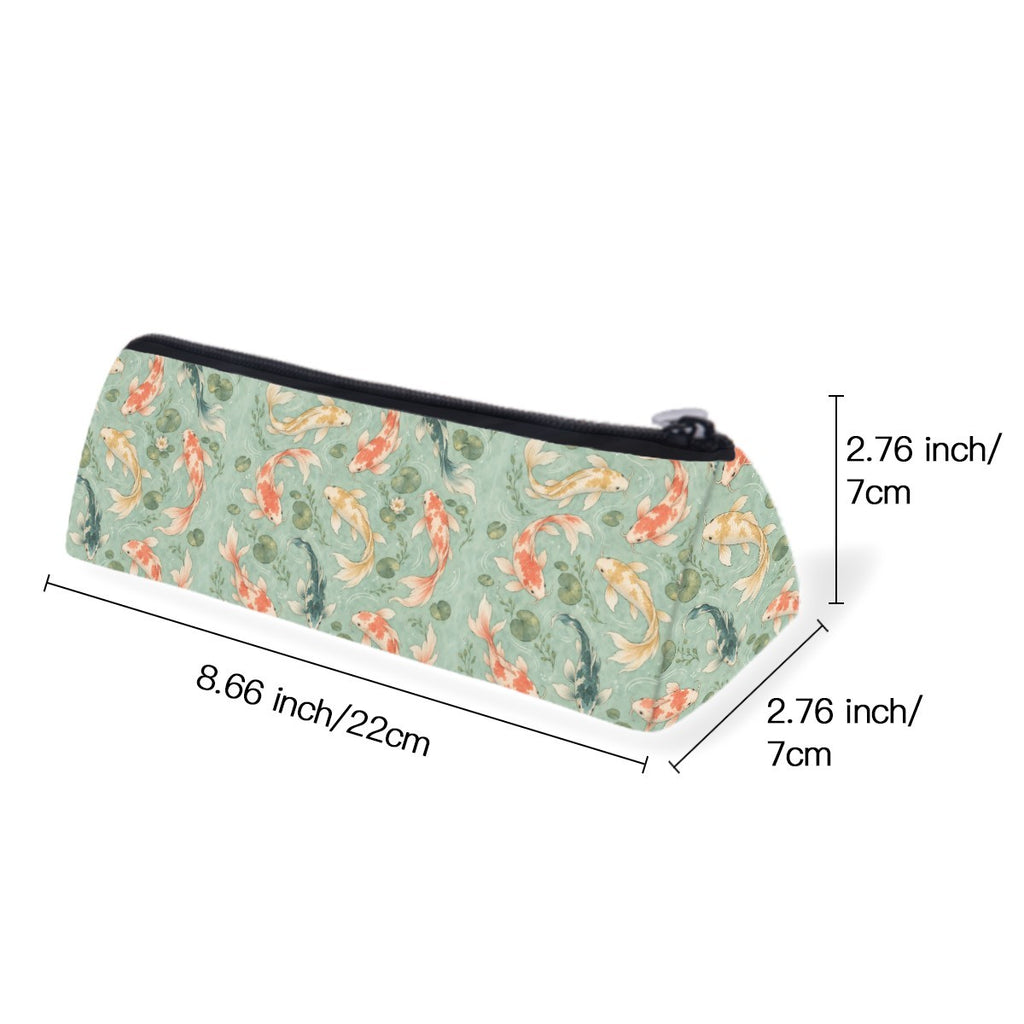 Size diagram of the slim zip pencil case, about 22 cm long and 7 cm wide